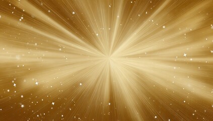 Radiant golden starburst emanating from center with shimmering specks