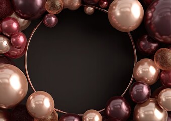 Spheres, dark center, rose ring