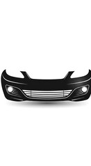 Car Bumper Front Isolated.