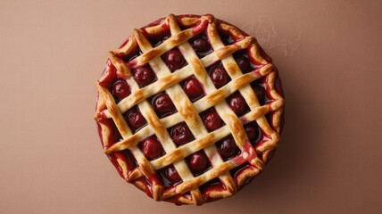 a freshly baked cherry pie