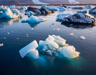 Eisige Lanschaft in der Polarregion