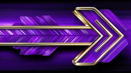 Vibrant Purple Arrow Design with Gold Accents for Modern Graphic Needs