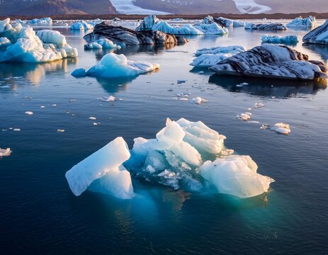 Eisige Lanschaft in der Polarregion