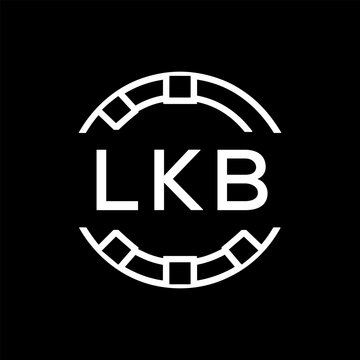 Clean Line Art Monogram Emblem for Brands, LKB  Later Logo, Unique Letter Logo with Circular Motif, 
