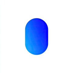 Rounded-edge, vertical oval gradient, transitioning blue tones on white background