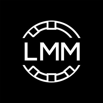 Clean Line Art Monogram Emblem for Brands, LMM  Later Logo, Unique Letter Logo with Circular Motif, 

