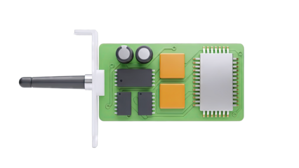 3D Render of a Wireless Network Card Circuit Board