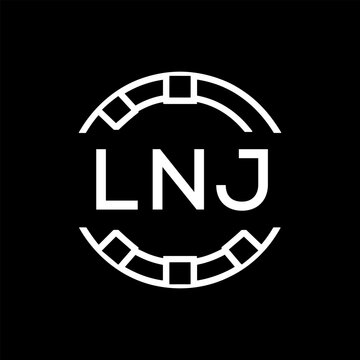 Clean Line Art Monogram Emblem for Brands, LNJ  Later Logo, Unique Letter Logo with Circular Motif, 
 
LNJ logo, minimalist, LNJ  modern, circle, LNJ  monogram, letter  LNJ mark, LNJ  geometric, LNJ  