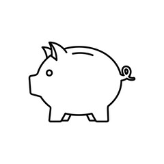 Fototapeta premium Cute Cartoon Pig Illustration for Kids, Animals, Farm, and Playful Design