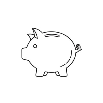 Cute Cartoon Piggy Bank Illustration for Finance and Savings Concepts