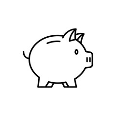 Obraz premium Cute Minimalist Pig Illustration for Financial or Animal Themes
