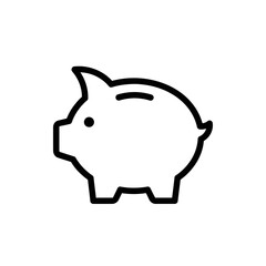 Cute Minimalist Piggy Bank Illustration for Saving and Finance Concepts