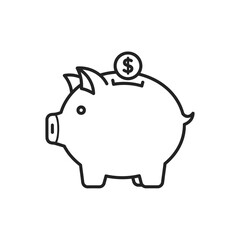 Obraz premium Cute Piggy Bank Saving Money Illustration for Financial Concept