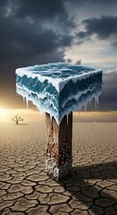 Water Cube on Desert.