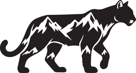 Mountain Lioness Silhouette