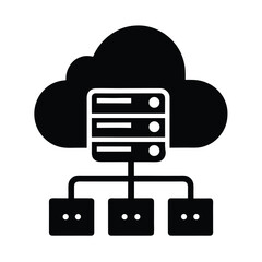 Server Cloud Data Flow Icon