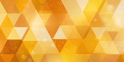 Abstract geometric background with yellow, orange, and white triangles