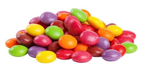 Pile of colorful, round candies