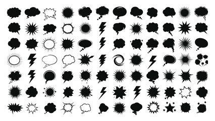 Collection of various iconic shapes and symbols