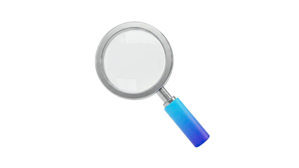 Magnifying Glass with Blue Gradient Handle