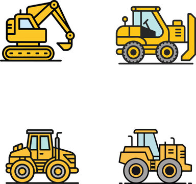 Heavy Construction Machinery Vector Bundle