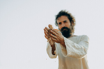 Jesus Sifting Wheat Grains &ndash; Biblical Symbolism and Spiritual Reflection"