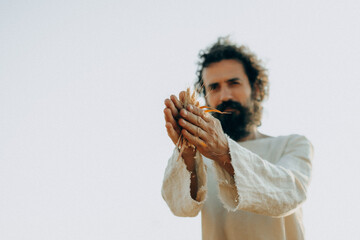 Jesus Sifting Wheat Grains &ndash; Biblical Symbolism and Spiritual Reflection"