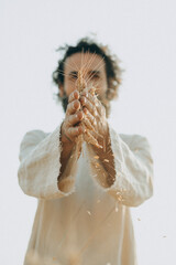 Jesus Sifting Wheat Grains &ndash; Biblical Symbolism and Spiritual Reflection"