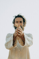 Jesus Sifting Wheat Grains &ndash; Biblical Symbolism and Spiritual Reflection"