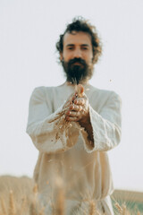 Jesus Sifting Wheat Grains &ndash; Biblical Symbolism and Spiritual Reflection"