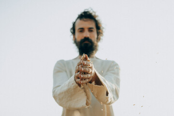 Jesus Sifting Wheat Grains &ndash; Biblical Symbolism and Spiritual Reflection"