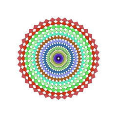 Colorful spiral pattern isolated on white background