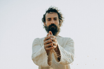 Jesus Sifting Wheat Grains &ndash; Biblical Symbolism and Spiritual Reflection"