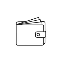 Empty Wallet with Coin Slot and Folded Pages for Financial or Budgeting Concepts