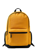 Mustard-yellow backpack with black accents