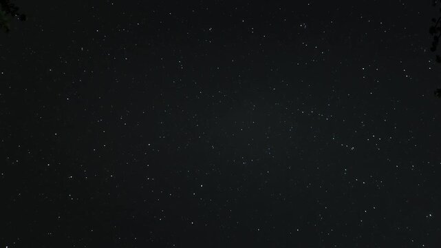 Closeup of starry night sky with dense scattering of stars and faint cosmic glow visible
