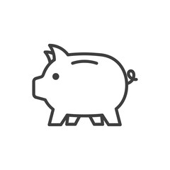 Minimalist Line Art Illustration of a Pig in a Modern Style