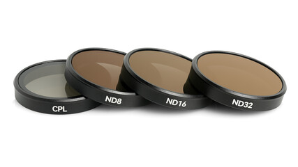 set of neutral density filters isolated