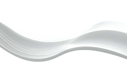 A flowing, abstract, monochromatic design featuring curving lines against a black backdrop