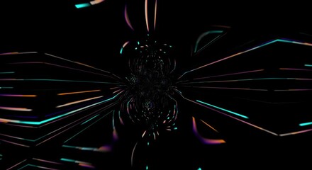 Classic comic book style radial lines bursting from the center to highlight a focal point or character action in a dramatic black and white animated sequence