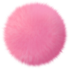 pink fluffy ball