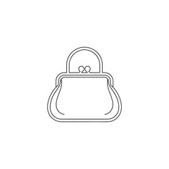Fototapeta premium Minimalist Line Drawing of Elegant Handbag for Fashion and Accessories