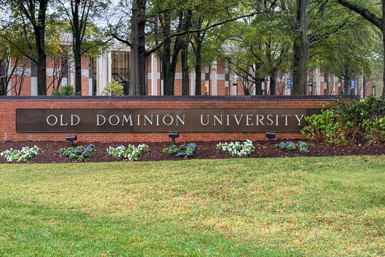 Entrance Sign on the Campus of Old Dominion University
