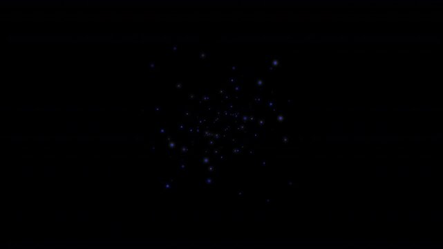 continuous slow glitter starburst eruption explosion of tiny small glittering stars that continuously evolve and burst into a gentle explosion of little space specks of stardust 4K overlay