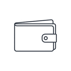Minimalist Line Drawing of a Wallet for Financial or Business Concepts