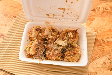 かつお節・魚粉モリモリのたこ焼き