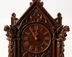 Gothic styled Chocolate Clock Food art, Conceptual Food