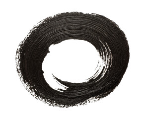 Dark, circular brushstroke