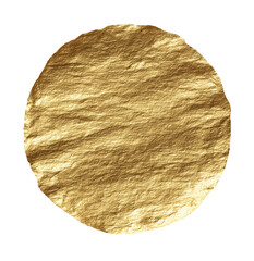 Circular gold leaf disc