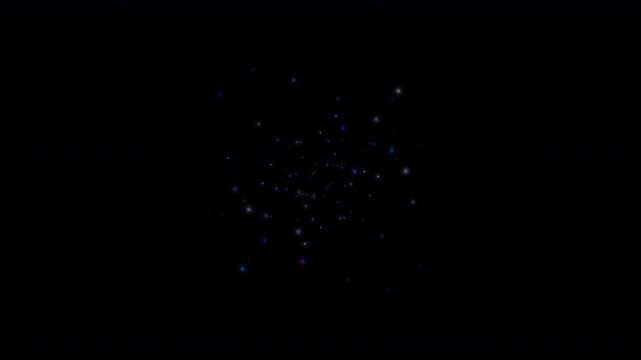 continuous slow glitter starburst eruption explosion of tiny small glittering stars that continuously evolve and burst into a gentle explosion of little space specks of stardust 4K overlay